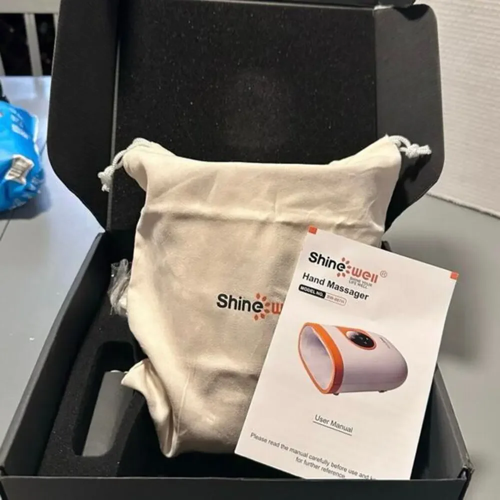 Shine Well Cordless Hand Massager with Heat‎ + Compression Pain Reliever NEW